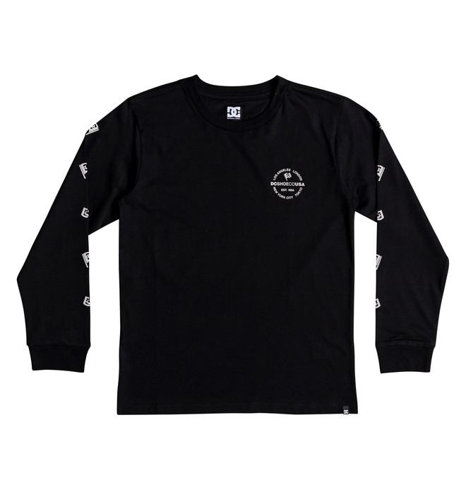 dcshoes, Boy's 8-16 Worldwide Flag Long Sleeve Tee, BLACK (kvj0) 0 Boy's 8-16 Worldwide Flag Long Sleeve Tee Black EDBZT03303 DC Shoes