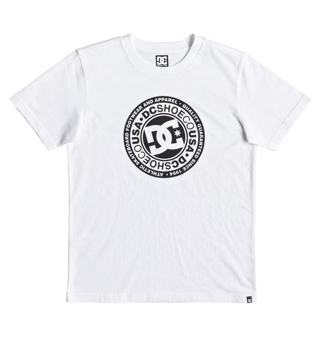 dcshoes, Circle Star - Camiseta para Chicos 8-16, SNOW WHITE (wbb0) 0 Circle Star - Camiseta para Chicos 8-16 Blanco EDBZT03314 DC Shoes
