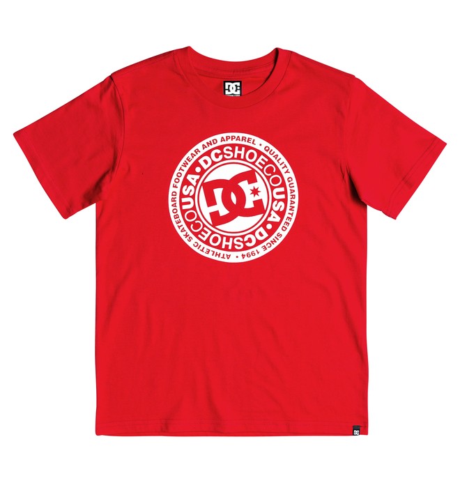 dcshoes, Circle Star Tee, RACING RED//WHITE (xwrr) 0 Circle Star Tee White EDBZT03314 DC Shoes