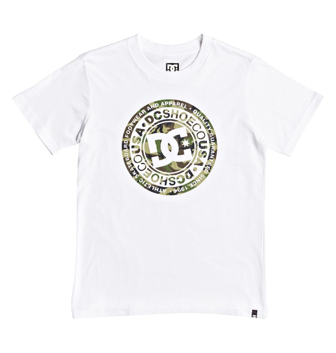 dcshoes, Circle Star Tee, SNOW WHITE/CAMO (xwwc) 0 Circle Star Tee EDBZT03314 DC Shoes