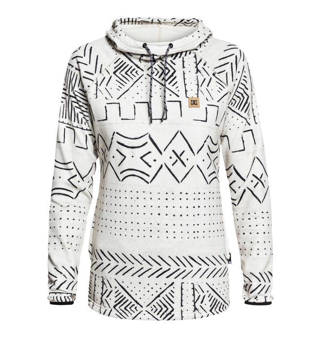 dcshoes, Salem - Sudadera técnica con capucha para Mujer, SILVER BIRCH MUD CLOTH A (wej6) 0 Salem - Sudadera técnica con capucha para Mujer Blanco EDJFT03060 DC Shoes