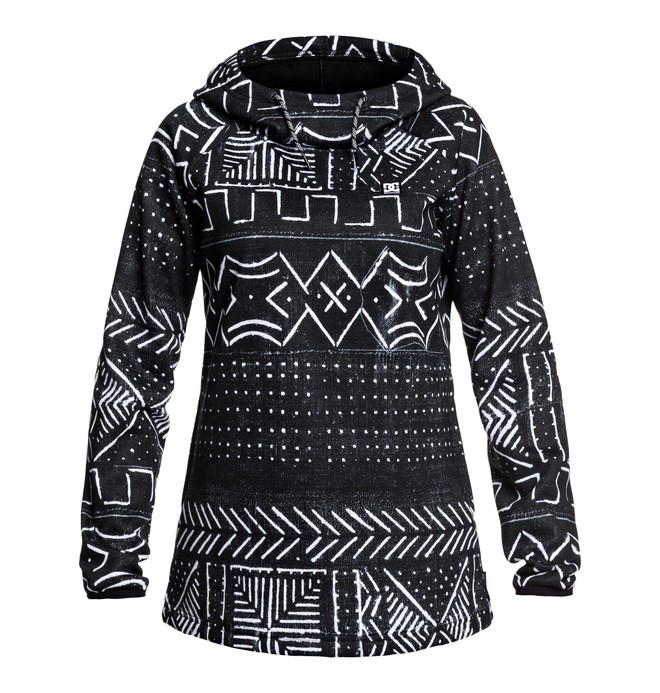dcshoes, Salem - Wasserabweisender Kapuzenpulli für Frauen, BLACK MUD CLOTH PRINT (kvj6) 0 Salem - Wasserabweisender Kapuzenpulli für Frauen Schwarz EDJFT03063 DC Shoes