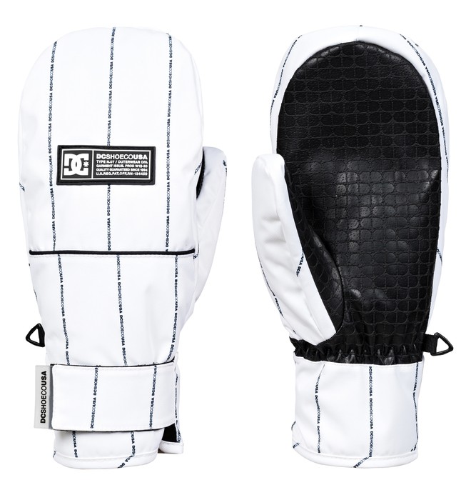 dcshoes, Franchise Snowboard/Ski Mittens, WHITE LOGO PIN STRIPE (wbb6) 0 Franchise Snowboard/Ski Mittens White EDJHN03016 DC Shoes