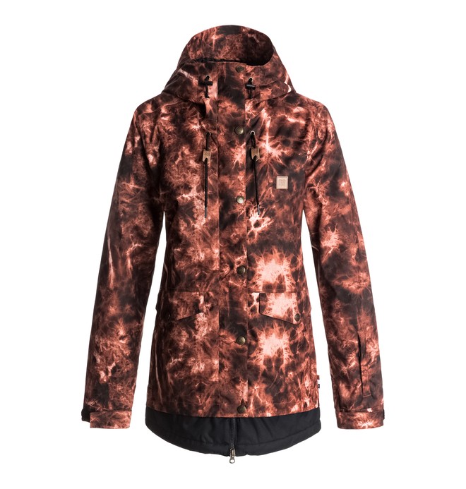 dcshoes, Riji - Snow Jacket for Women, BURNT HENNA TIE DYE (rrj6) 0 Riji - Snow Jacket for Women Red EDJTJ03026 DC Shoes