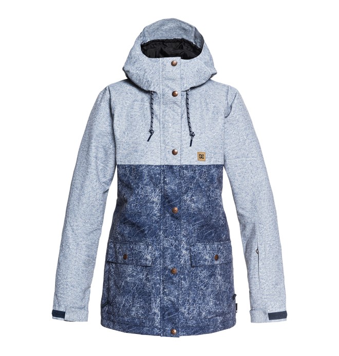 dcshoes, Cruiser - Chaqueta parka para nieve para Mujer, DARK BLUE ACID WASH DENIM A (bsn6) 0 Cruiser - Chaqueta parka para nieve para Mujer Azul EDJTJ03036 DC Shoes
