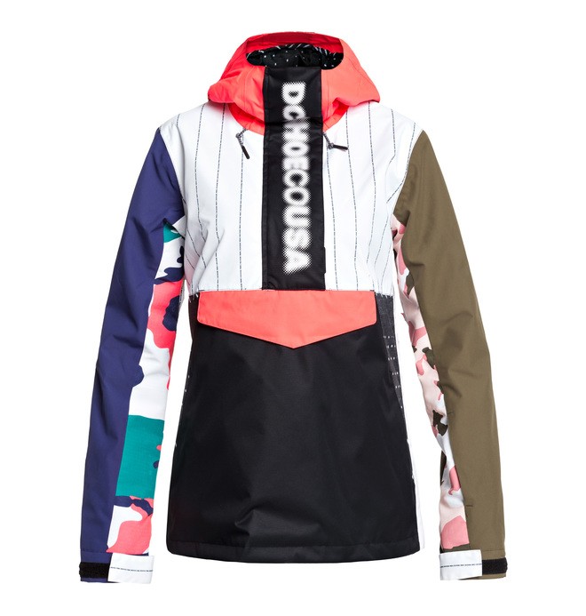 dcshoes, Envy - Anorak Snow Jacket, MULTI REPURPOSE PRINT (xwkb) 0 Envy - Anorak Snow Jacket White EDJTJ03051 DC Shoes