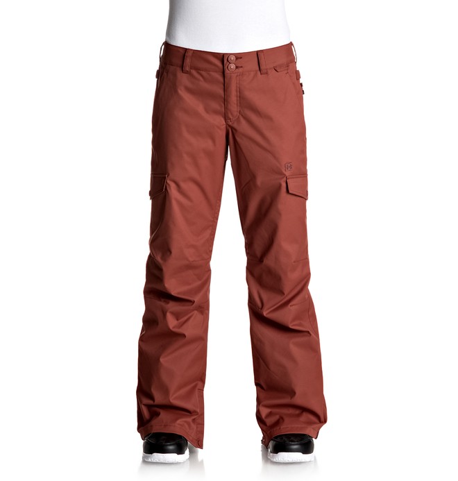 dcshoes, Ace - Snow Pants for Women, BURNT HENNA (rrj0) 0 Ace - Snow Pants for Women Red EDJTP03014 DC Shoes