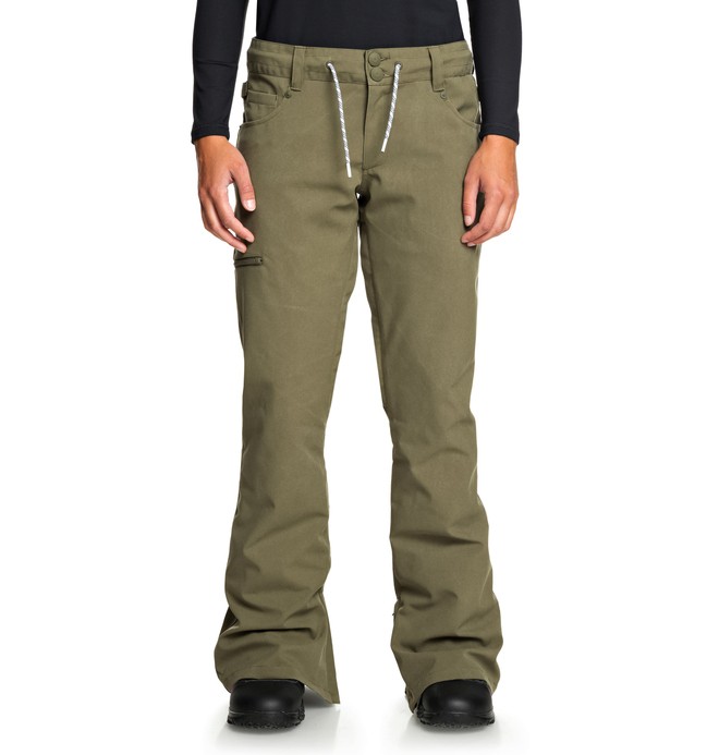 dcshoes, Viva - Snow Pants, BIO WASH OLIVE NIGHT (crh0) 0 Viva - Snow Pants Brown EDJTP03022 DC Shoes