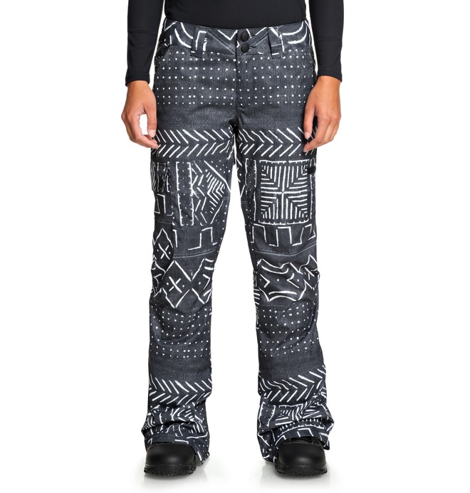 dcshoes, Recruit Snow Pants, BLACK MUD CLOTH PRINT (kvj6) 0 Recruit Snow Pants Black EDJTP03024 DC Shoes