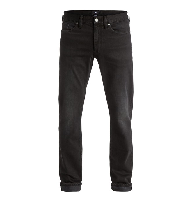 dcshoes, Men's Washed Dark Grey Straight Fit Jeans, DARK GREY (ksdw) 0 Men's Washed Dark Grey Straight Fit Jeans EDYDP03264 DC Shoes