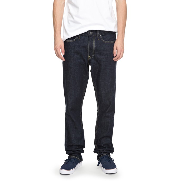 Worker Indigo Rinse Straight Straight Fit Jeans EDYDP03324 | DC Shoes