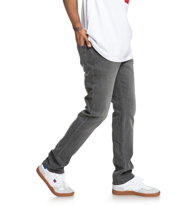 dcshoes, Worker Medium Grey - Straight Fit Jeans for Men, MEDIUM GREY (kpvw) 0 Worker Medium Grey - Straight Fit Jeans for Men Black EDYDP03375 DC Shoes