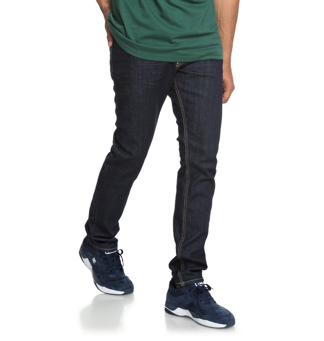 dcshoes, Worker Indigo Rinse - Jean slim pour Homme, INDIGO RINSE (btkw) 0 Worker Indigo Rinse - Jean slim pour Homme Bleu EDYDP03384 DC Shoes