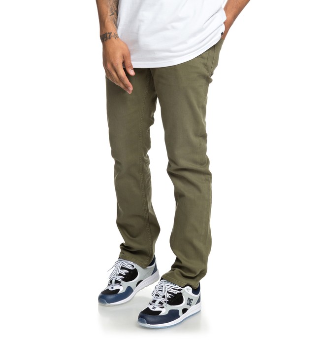 dcshoes, Sumner - Straight Fit Jeans for Men, BURNT OLIVE (gpz0) 0 Sumner - Straight Fit Jeans for Men Green EDYDP03389 DC Shoes
