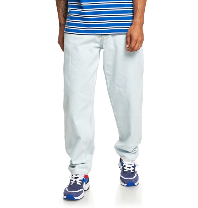 dcshoes, Worker - Jean relaxed pour Homme, BLEACH OUT (wbzw) 0 Worker - Jean relaxed pour Homme Blanc EDYDP03390 DC Shoes