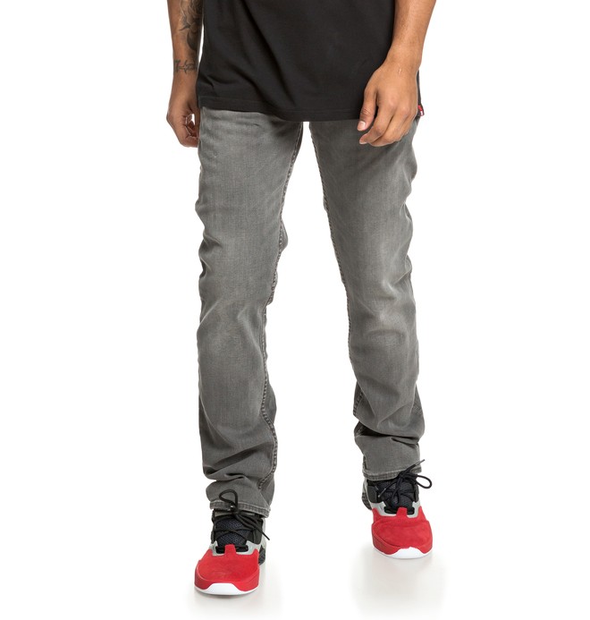 dcshoes, Worker Black - Jean straight pour Homme, LIGHT GREY (sjpw) 0 Worker Black - Jean straight pour Homme Gris EDYDP03395 DC Shoes