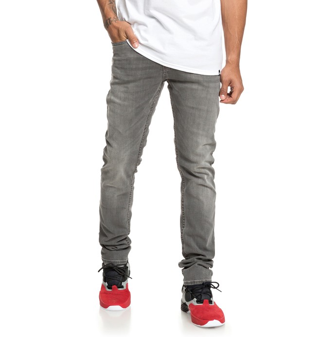 dcshoes, Worker Black - Jean slim pour Homme, LIGHT GREY (sjpw) 0 Worker Black - Jean slim pour Homme Gris EDYDP03396 DC Shoes