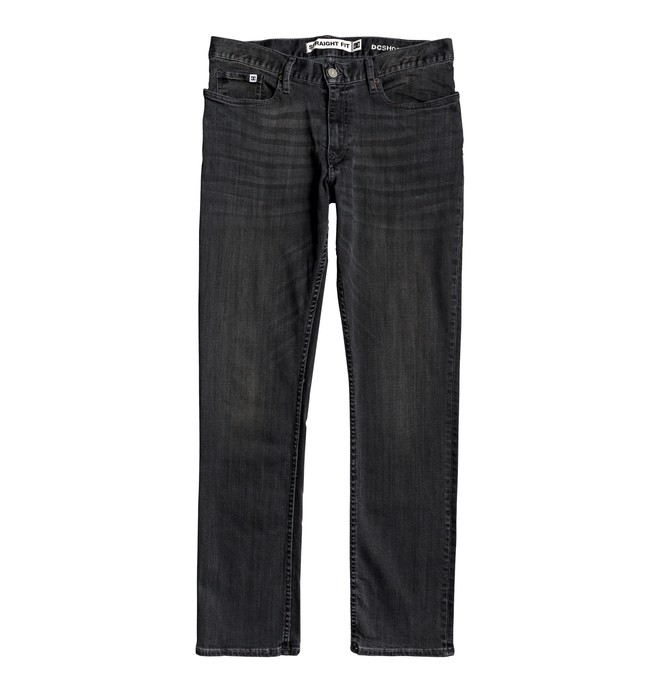 dcshoes, Worker Medium Grey Straight Fit Jeans, MEDIUM GREY (kpvw) 0 Worker Medium Grey Straight Fit Jeans Black EDYDP03401 DC Shoes