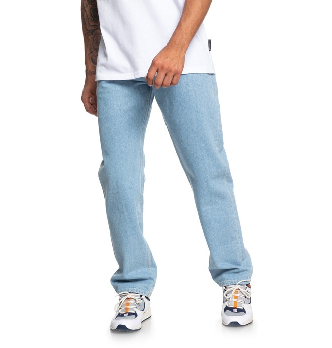 dcshoes, Worker - Vaquero de Corte Relajado para Hombre, VINTAGE BLEACH (blcw) 0 Worker - Vaquero de Corte Relajado para Hombre Azul EDYDP03404 DC Shoes
