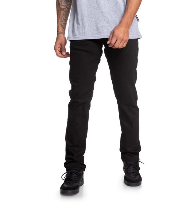 straight fit jeans mens black