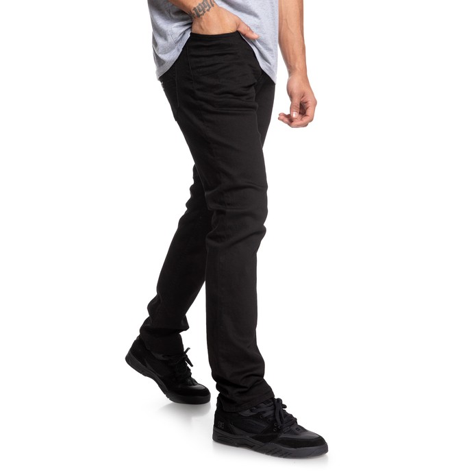 straight fit jeans mens black