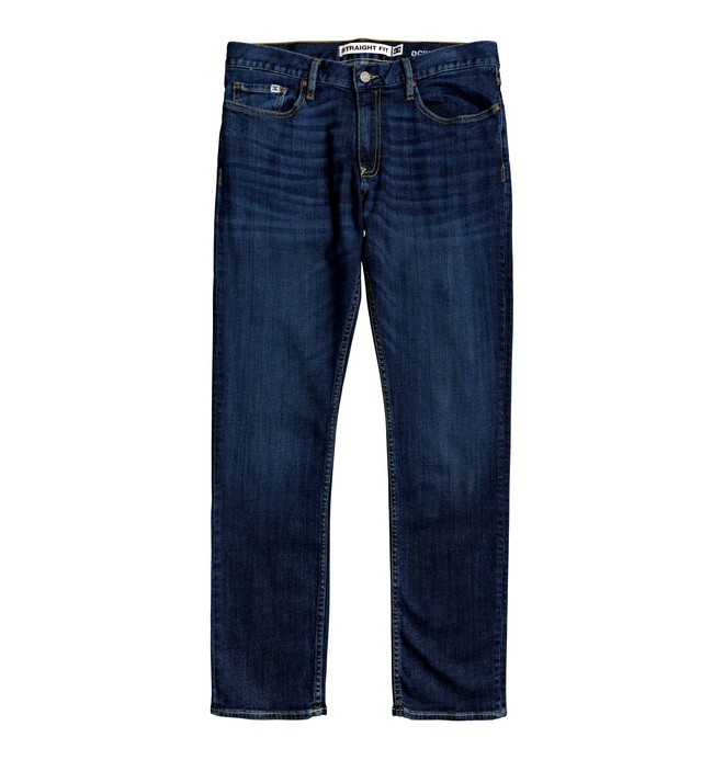 dcshoes, Worker Medium Stone Straight Fit Jeans, MEDIUM STONE (bntw) 0 Worker Medium Stone Straight Fit Jeans Blue EDYDP03407 DC Shoes
