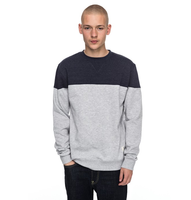 dcshoes, Rebel Block - Sweatshirt für Männer, GREY HEATHER (knfh) 0 Rebel Block - Sweatshirt für Männer Schwarz EDYFT03315 DC Shoes