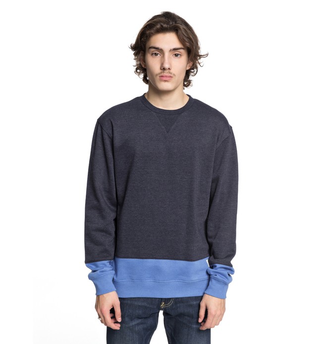 dcshoes, Rebel Block - Felpa, DARK INDIGO (byj0) 0 Rebel Block - Felpa Blue EDYFT03345 DC Shoes
