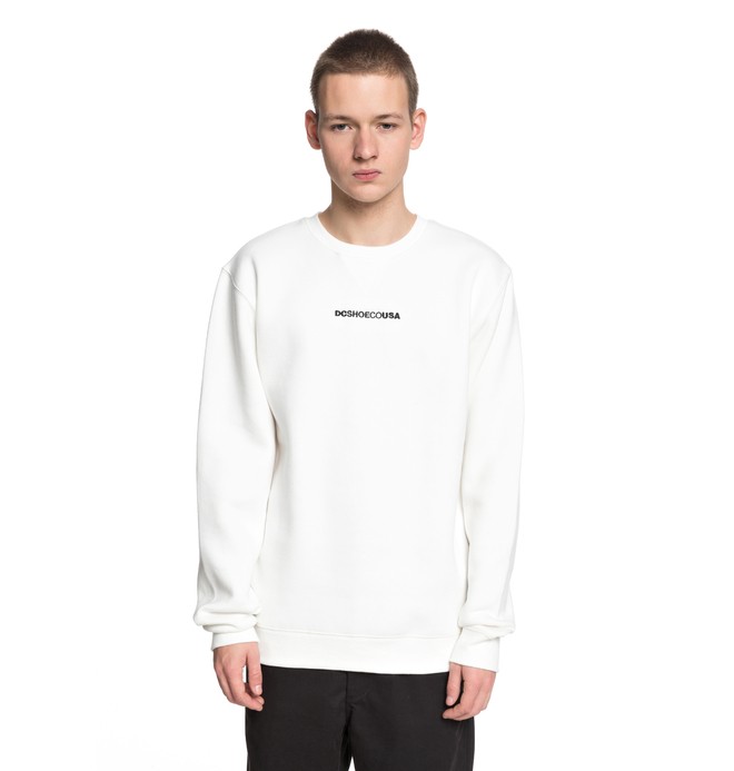 dcshoes, Craigburn - Felpa, SNOW WHITE (wbb0) 0 Craigburn - Felpa White EDYFT03347 DC Shoes