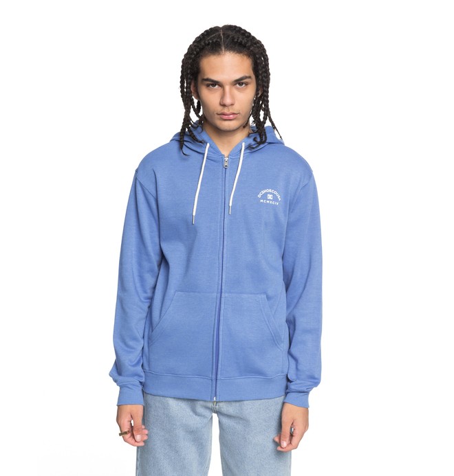 dcshoes, Rebel - Zip-Up Hoodie for Men, CAMPUNULA (blv0) 0 Rebel - Zip-Up Hoodie for Men Blue EDYFT03369 DC Shoes