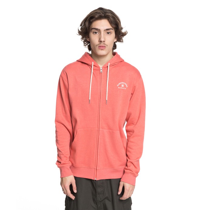 dcshoes, Rebel - Zip-Up Hoodie for Men, PORCELAIN ROSE (mke0) 0 Rebel - Zip-Up Hoodie for Men Pink EDYFT03369 DC Shoes