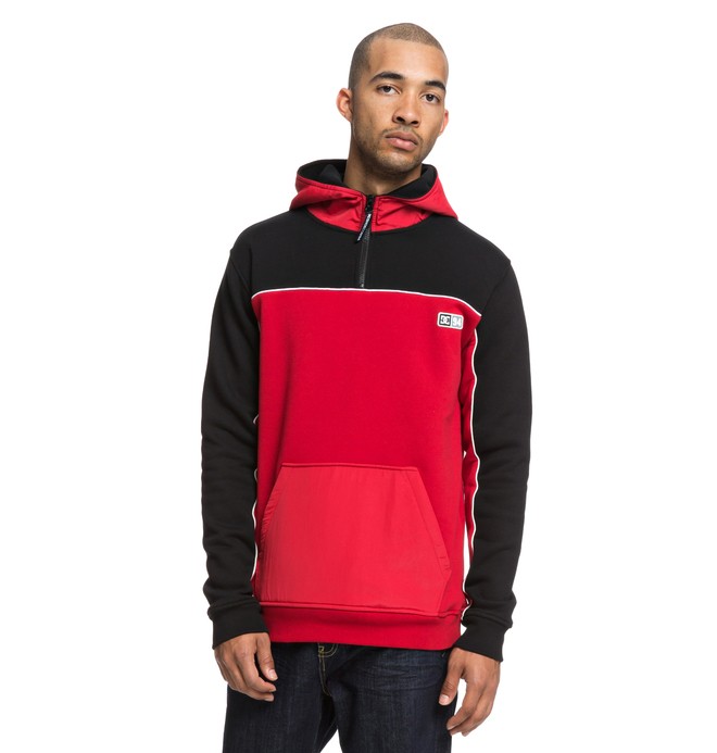 dcshoes, Clewiston Half Zip Hoodie, BLACK (kvj0) 0 Clewiston Half Zip Hoodie Black EDYFT03390 DC Shoes