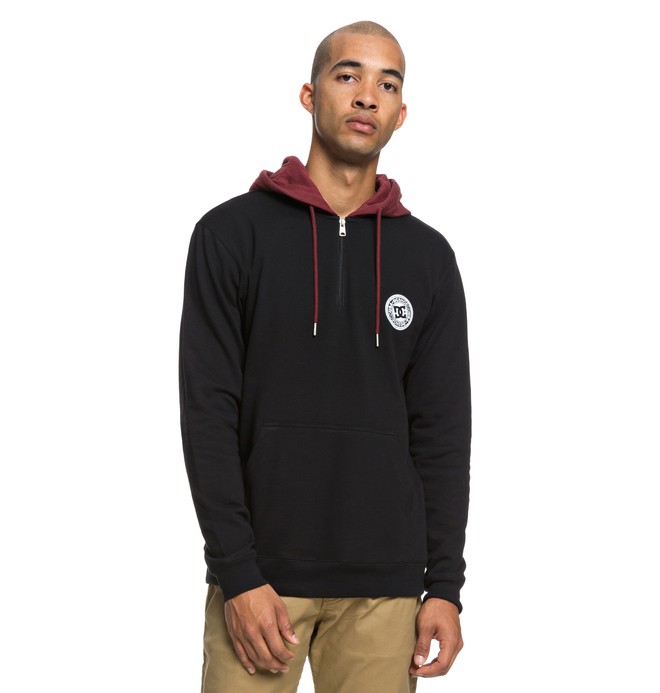 dcshoes, Rebel - Sudadera con cremallera hasta media altura y capucha para Hombre, BLACK (kvj0) 0 Rebel - Sudadera con cremallera hasta media altura y capucha para Hombre Negro EDYFT03395 DC Shoes