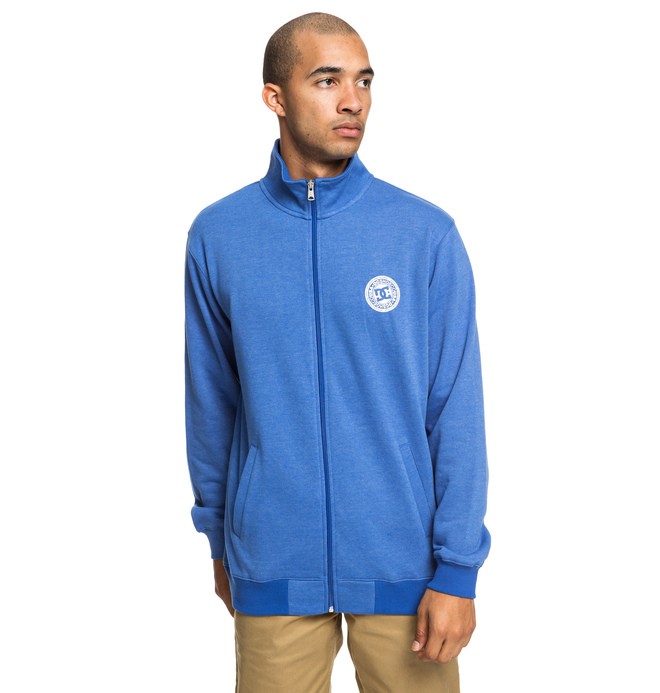 dcshoes, Rebel - Zip-Up Mock Neck Sweatshirt for Men, NAUTICAL BLUE (bqr0) 0 Rebel - Zip-Up Mock Neck Sweatshirt for Men Blue EDYFT03426 DC Shoes