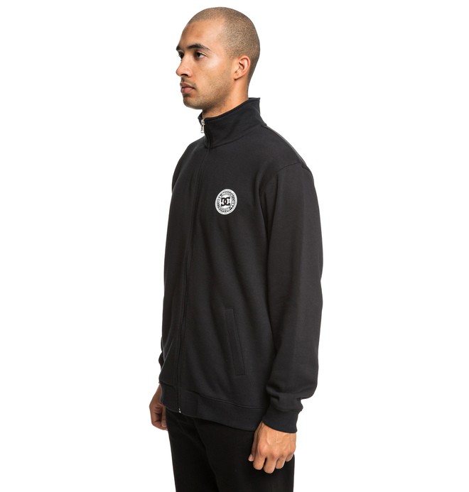 dcshoes, Rebel - Zip-Up Mock Neck Sweatshirt for Men, BLACK (kvj0) 0 Rebel - Zip-Up Mock Neck Sweatshirt for Men Black EDYFT03426 DC Shoes