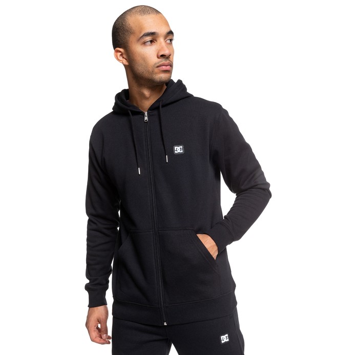 dcshoes, Rebel Zip-Up Hoodie, BLACK (kvj0) 0 Rebel Zip-Up Hoodie Black EDYFT03454 DC Shoes