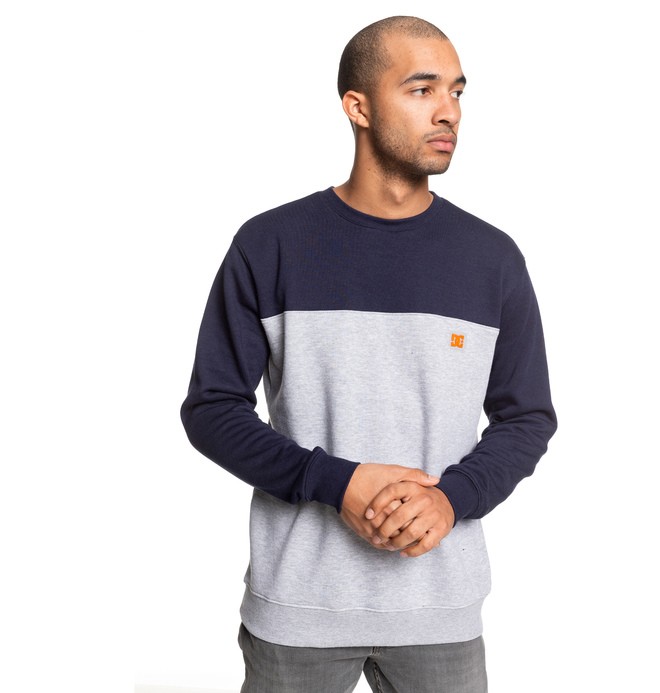 dcshoes, Rebel - Sweatshirt für Männer, DARK INDIGO/ HEATHER GREY (xbbs) 0 Rebel - Sweatshirt für Männer Blau EDYFT03456 DC Shoes