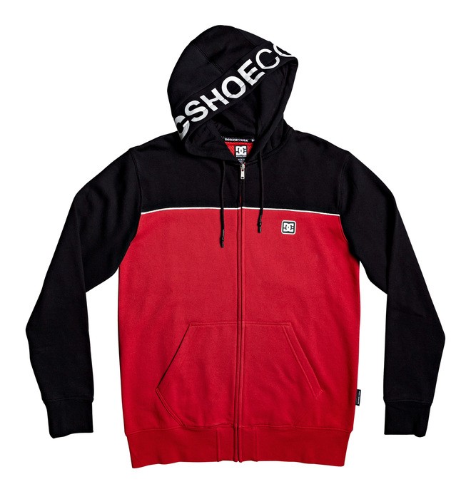 dcshoes, Wepma Zip-Up Hoodie, BLACK/RACING RED (xkkr) 0 Wepma Zip-Up Hoodie Black EDYFT03471 DC Shoes