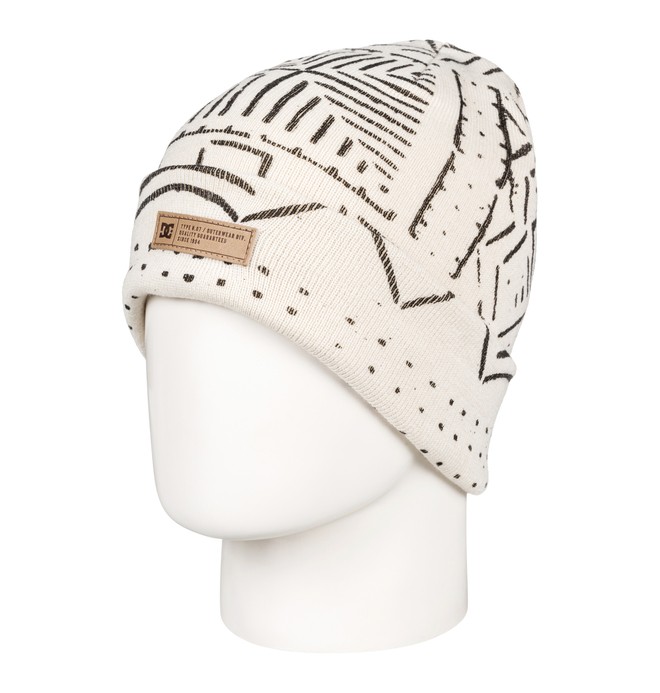 dcshoes, Label - Gorro para Hombre, SILVER BIRCH MUD CLOTH A (wej6) 0 Label - Gorro para Hombre Blanco EDYHA03076 DC Shoes