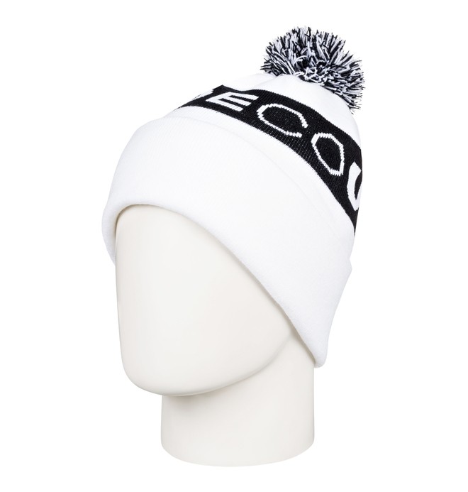 dcshoes, Chester Pom-Pom Beanie, WHITE (wbb0) 0 Chester Pom-Pom Beanie White EDYHA03097 DC Shoes
