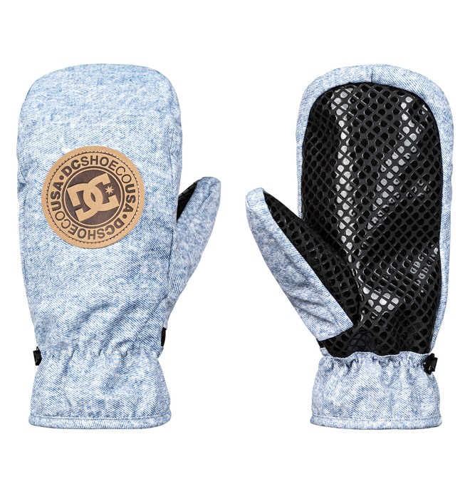 dcshoes, Shelter Snowboard/Ski Mittens, LIGHT BLUE ACID WASH DENIM B (bfw6) 0 Shelter Snowboard/Ski Mittens Blue EDYHN03038 DC Shoes