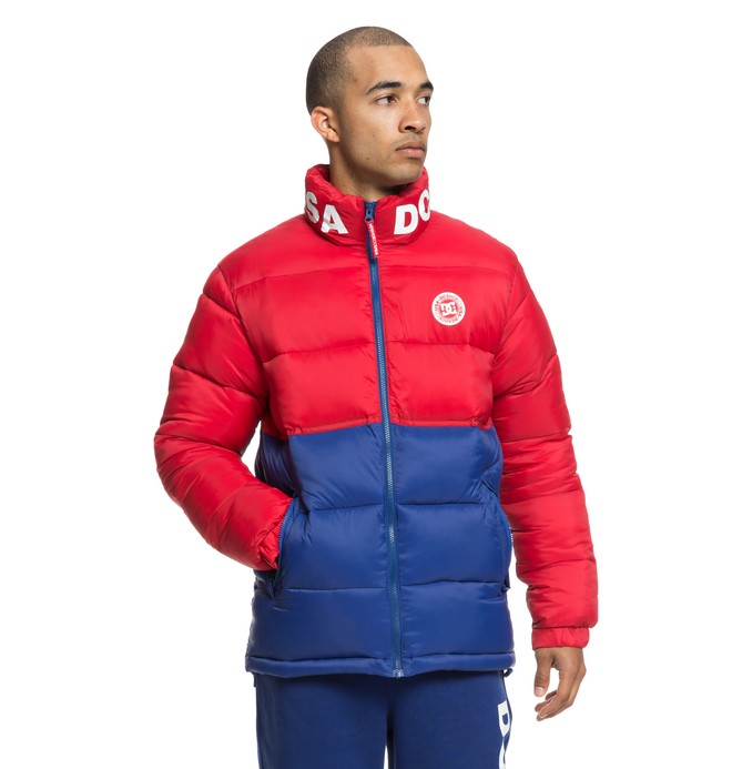 dcshoes, Gosforth Water Resistant Hooded Puffa Jacket, SODALITE BLUE (byb0) 0 Gosforth Water Resistant Hooded Puffa Jacket Blue EDYJK03177 DC Shoes