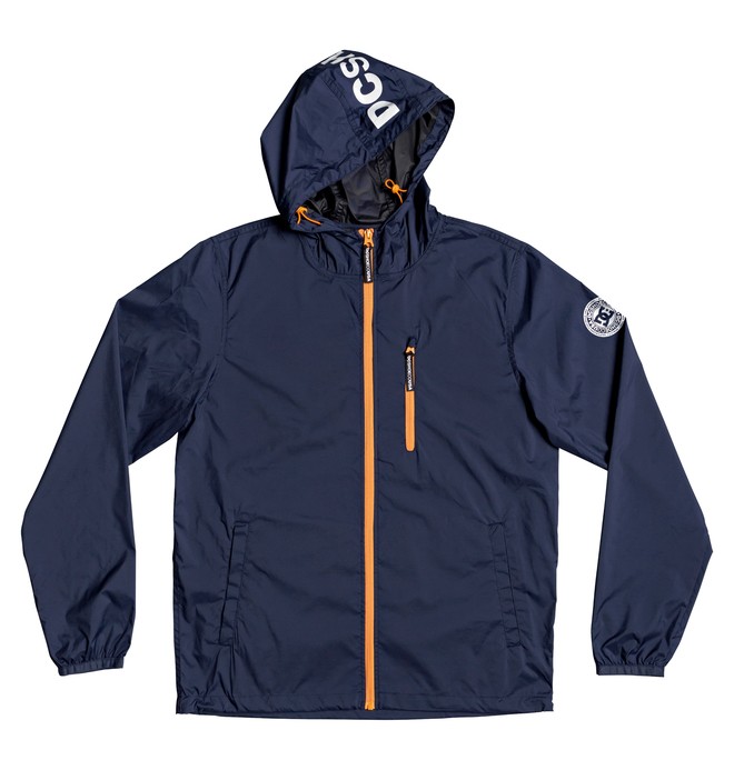 dcshoes, Dagup Water-Resistant Hooded Windbreaker, BLACK IRIS (btl0) 0 Dagup Water-Resistant Hooded Windbreaker Blue EDYJK03203 DC Shoes