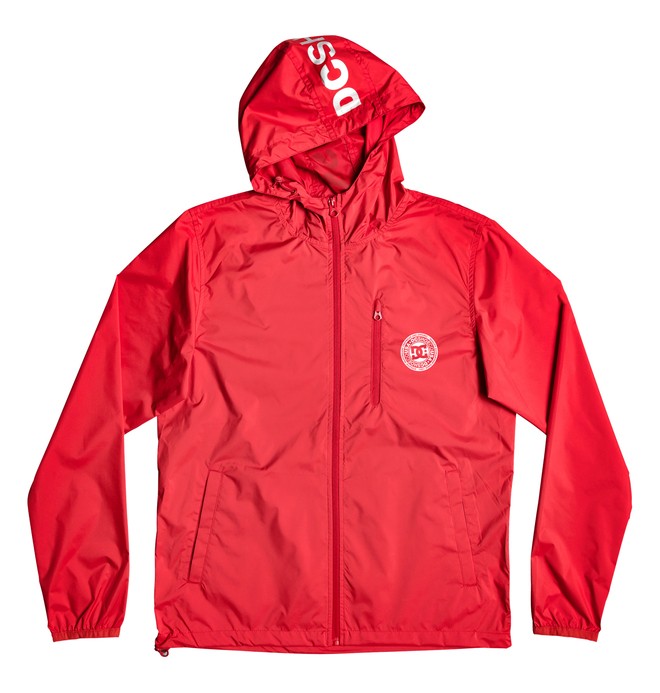 dcshoes, Dagup Water-Resistant Hooded Windbreaker, RACING RED (rqr0) 0 Dagup Water-Resistant Hooded Windbreaker Red EDYJK03203 DC Shoes