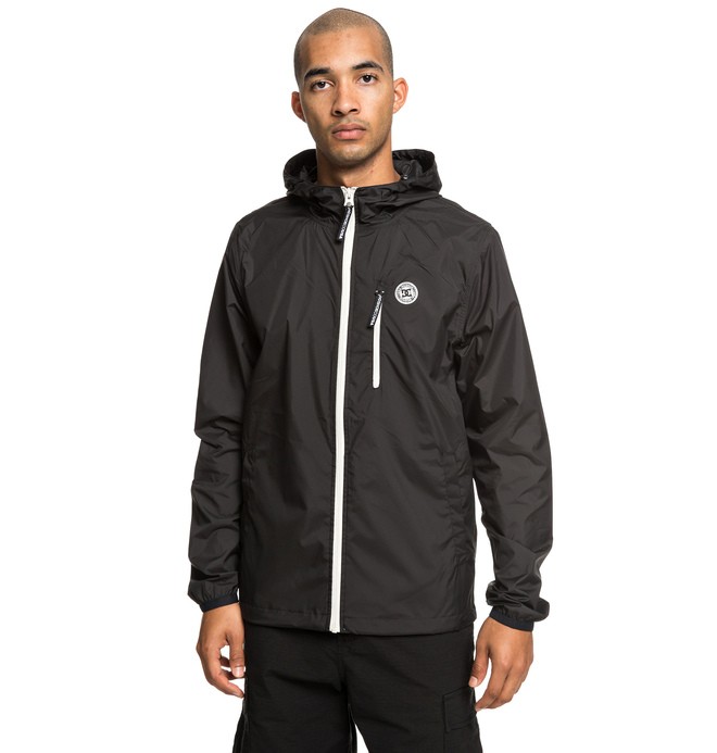 dcshoes, Dagup Water-Resistant Hooded Windbreaker, BLACK (kvj0) 0 Dagup Water-Resistant Hooded Windbreaker Black EDYJK03203 DC Shoes