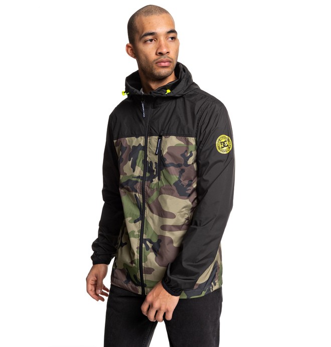 dcshoes, Dagup Water-Resistant Hooded Windbreaker, CAMO (rrp6) 0 Dagup Water-Resistant Hooded Windbreaker Red EDYJK03205 DC Shoes