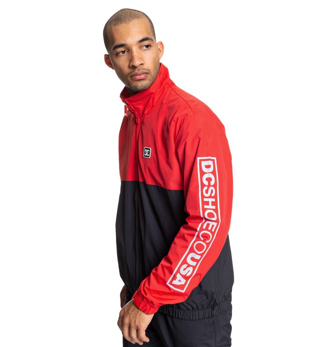 dcshoes, Ah Bon Water-Resistant Windbreaker, RACING RED (rqr0) 0 Ah Bon Water-Resistant Windbreaker Red EDYJK03208 DC Shoes