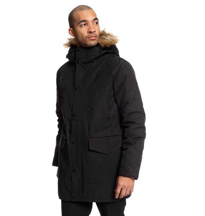 dcshoes, Bamburgh - Water-Resistant Hooded Parka, BLACK (kvj0) 0 Bamburgh - Water-Resistant Hooded Parka Black EDYJK03212 DC Shoes