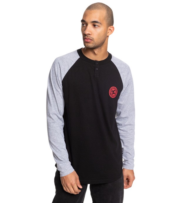 long sleeve black henley