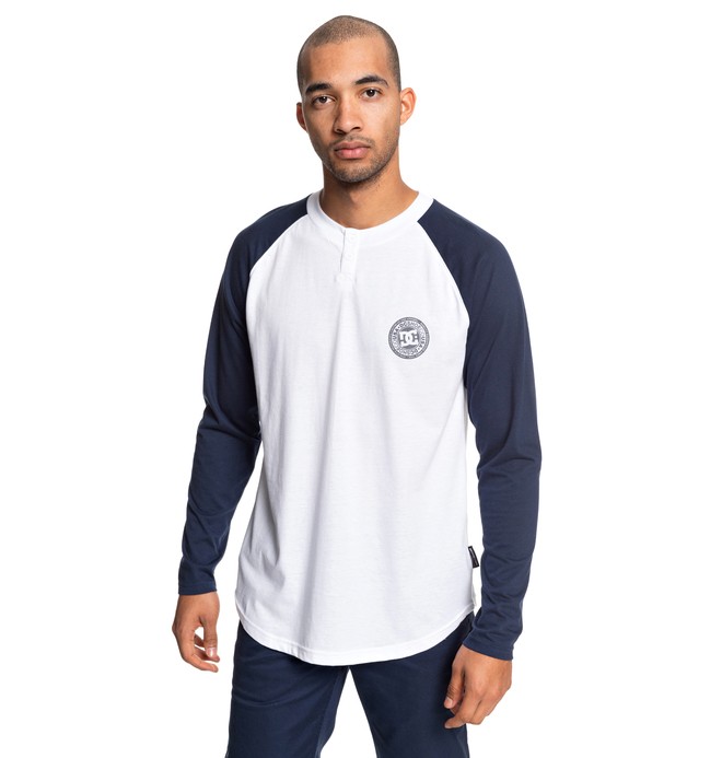 dcshoes, Basic Long Sleeve Henley Top, SNOW WHITE (wbb0) 0 Basic Long Sleeve Henley Top White EDYKT03414 DC Shoes